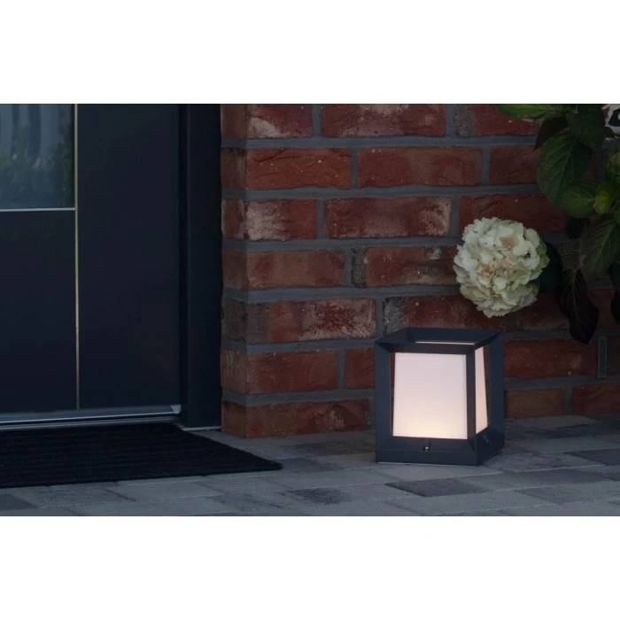 AEG Kubus Außensockelleuchte LED Anthrazit, Weiß, 1-flammig 2 AEG Kubus Außensockelleuchte LED Anthrazit, Weiß, 1-flammig