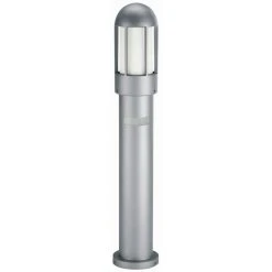 Albert Leuchten 2002 Sockelleuchte Silber, 1-flammig, Bewegungsmelder