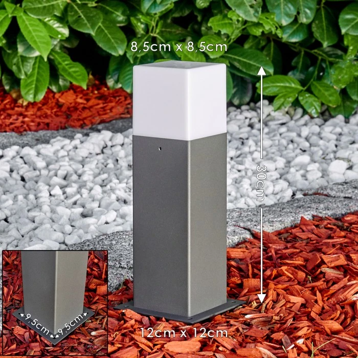 Hofstein Algier Sockelleuchte LED Anthrazit, 1-flammig 4 Hofstein Algier Sockelleuchte LED Anthrazit, 1-flammig – Bild 2