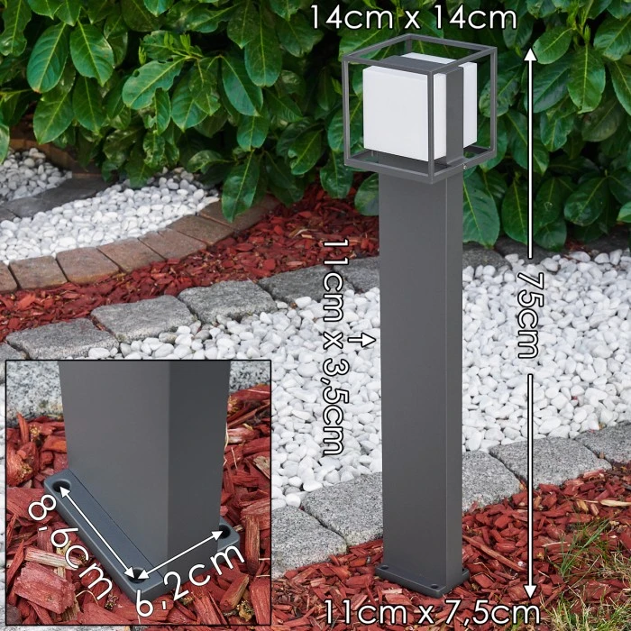 Hofstein Amarillo Wegeleuchte LED Anthrazit, 1-flammig 4 Hofstein Amarillo Wegeleuchte LED Anthrazit, 1-flammig – Bild 2