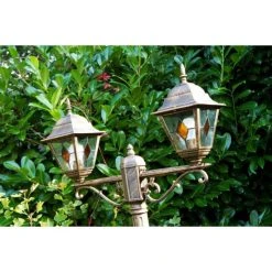 Hofstein Antibes Kandelaber Braun, Gold, 2-flammig