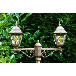 Hofstein Antibes Kandelaber Braun, Gold, 2-flammig -Günstiges Wegeleuchten Geschäft antibes kandelaber h159 3