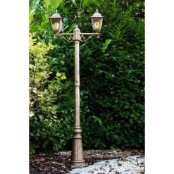 Hofstein Antibes Kandelaber Braun, Gold, 2-flammig -Günstiges Wegeleuchten Geschäft antibes kandelaber h159 5