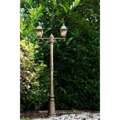 Hofstein Antibes Kandelaber Braun, Gold, 2-flammig -Günstiges Wegeleuchten Geschäft antibes kandelaber h159 8