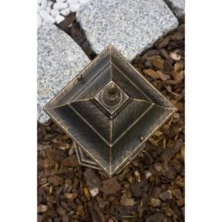 Hofstein Antibes Sockelleuchte Braun, Gold, 1-flammig -Günstiges Wegeleuchten Geschäft antibes sockelleuchte h160351 do5 3