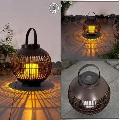 Hofstein Aosta Solarleuchte LED Braun, 1-flammig