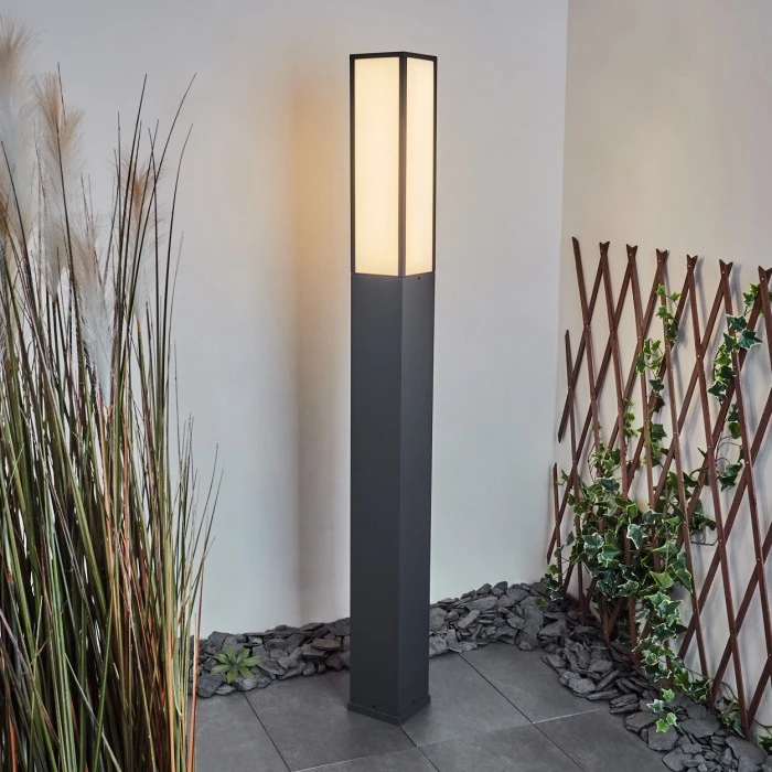 Hofstein Apidou Wegeleuchte LED Anthrazit, 1-flammig 11 Hofstein Apidou Wegeleuchte LED Anthrazit, 1-flammig – Bild 9