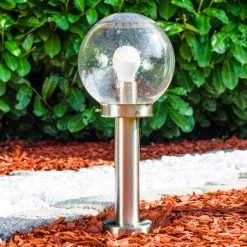 Hofstein Außensockelleuchte Cordova Edelstahl, 1-flammig -Günstiges Wegeleuchten Geschäft aussensockelleuchte cordova h3006047 3