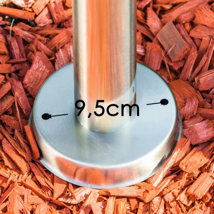 Hofstein Außensockelleuchte Valdez Edelstahl, 1-flammig 8 Hofstein Außensockelleuchte Valdez Edelstahl, 1-flammig – Bild 6