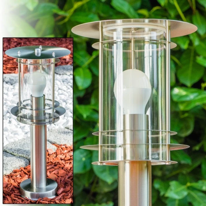 Hofstein Außensockelleuchte Valdez Edelstahl, 1-flammig 11 Hofstein Außensockelleuchte Valdez Edelstahl, 1-flammig – Bild 9