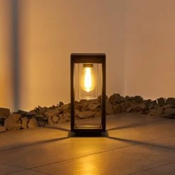 Hofstein Baoshan Sockelleuchte Schwarz, 1-flammig -Günstiges Wegeleuchten Geschäft baoshan sockelleuchte h3330197 12