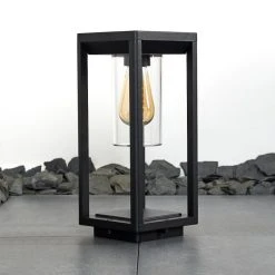 Hofstein Baoshan Sockelleuchte Schwarz, 1-flammig -Günstiges Wegeleuchten Geschäft baoshan sockelleuchte h3330197 3