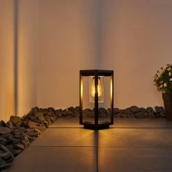 Hofstein Baoshan Sockelleuchte Schwarz, 1-flammig -Günstiges Wegeleuchten Geschäft baoshan sockelleuchte h3330197 8