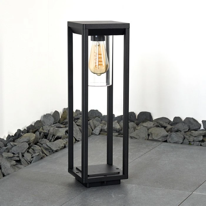 Hofstein Baoshan Sockelleuchte Schwarz, 1-flammig 8 Hofstein Baoshan Sockelleuchte Schwarz, 1-flammig – Bild 6