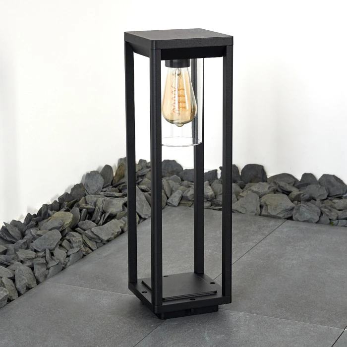 Hofstein Baoshan Sockelleuchte Schwarz, 1-flammig 9 Hofstein Baoshan Sockelleuchte Schwarz, 1-flammig – Bild 7