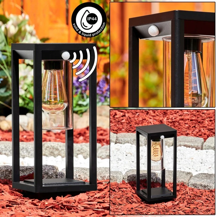 Hofstein Baoshan Wegeleuchte Schwarz, 1-flammig, Bewegungsmelder 3 Hofstein Baoshan Wegeleuchte Schwarz, 1-flammig, Bewegungsmelder