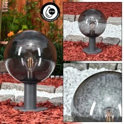 Hofstein Bostarenga Sockelleuchte Anthrazit, 1-flammig