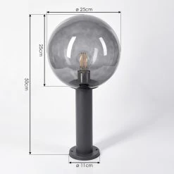 Hofstein Bostarenga Sockelleuchte Anthrazit, 1-flammig -Günstiges Wegeleuchten Geschäft bostarenga sockelleuchte h3600641 3