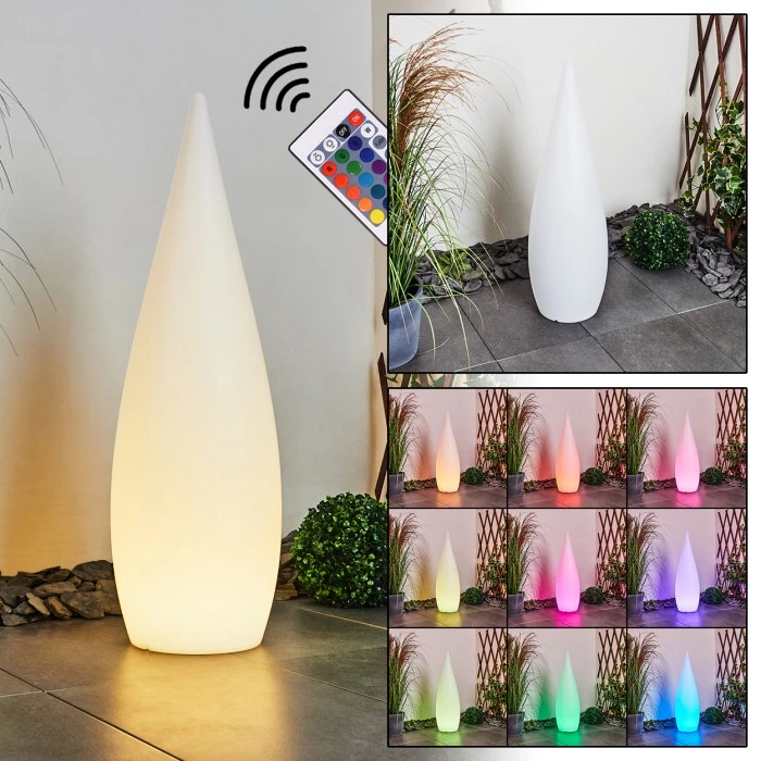 Hofstein Bouilli Außenstehleuchte LED Weiß, 1-flammig, Fernbedienung, Farbwechsler 3 Hofstein Bouilli Außenstehleuchte LED Weiß, 1-flammig, Fernbedienung, Farbwechsler