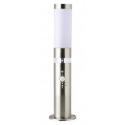 Brilliant Leuchten Brilliant Bole Außensockelleuchte Edelstahl, 1-flammig, Bewegungsmelder