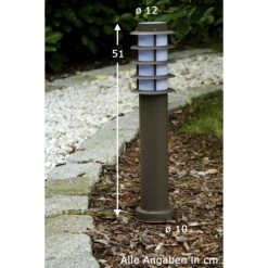 Brilliant Leuchten Brilliant Malo Außensockelleuchte Grün, Braun, 1-flammig -Günstiges Wegeleuchten Geschäft brilliant malo aussensockelleuchte 46884 55 do1 2