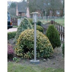 Brilliant Leuchten Brilliant York Außenstandleuchte Edelstahl, 1-flammig