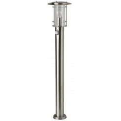 Brilliant Leuchten Brilliant York Außenstandleuchte Edelstahl, 1-flammig, Bewegungsmelder