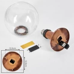 Hofstein Bubodefo Sockelleuchte Braun, Holzoptik, 1-flammig -Günstiges Wegeleuchten Geschäft bubodefo sockelleuchte h3599990 4