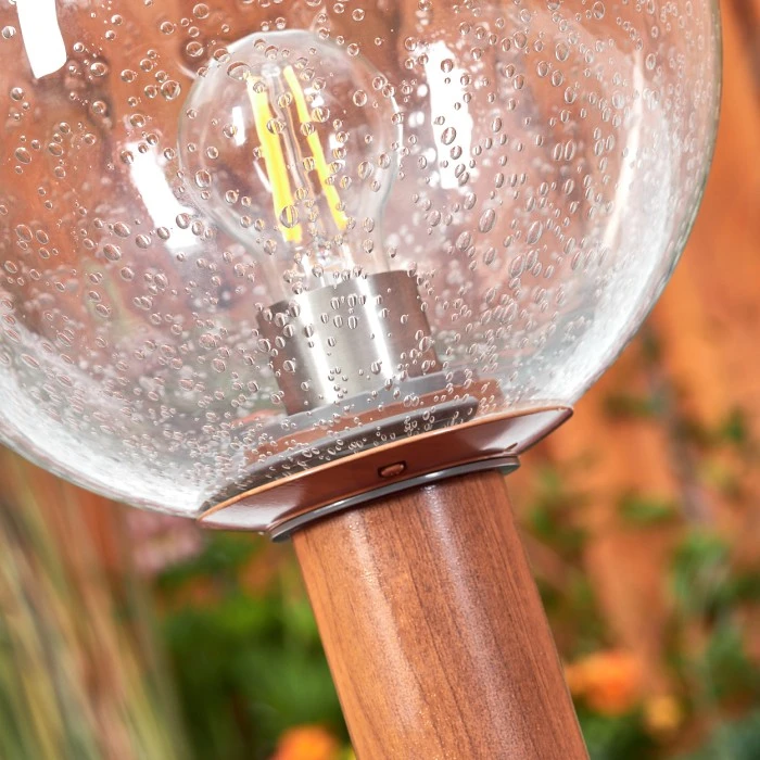 Hofstein Bubodefo Sockelleuchte Braun, Holzoptik, 1-flammig 8 Hofstein Bubodefo Sockelleuchte Braun, Holzoptik, 1-flammig – Bild 6