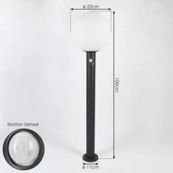 Hofstein Bubodefo Wegeleuchte Anthrazit, 1-flammig, Bewegungsmelder -Günstiges Wegeleuchten Geschäft bubodefo wegeleuchte h3438947 3