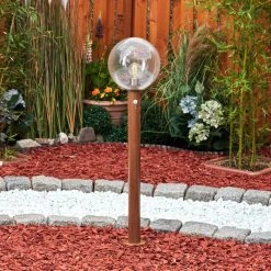 Hofstein Bubodefo Wegeleuchte Braun, Holzoptik, 1-flammig, Bewegungsmelder -Günstiges Wegeleuchten Geschäft bubodefo wegeleuchte h3600863 6