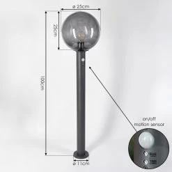 Hofstein Bubodefo Wegeleuchte Anthrazit, 1-flammig, Bewegungsmelder -Günstiges Wegeleuchten Geschäft bubodefo wegeleuchte h3600887 3