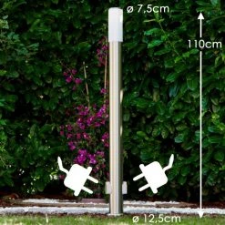 Hofstein Caserta Aussenstehleuchte Edelstahl, 1-flammig -Günstiges Wegeleuchten Geschäft caserta aussenstehleuchte h165776 2