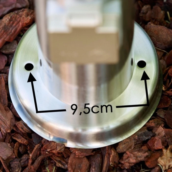 Hofstein Caserta Aussenstehleuchte Edelstahl, 1-flammig 5 Hofstein Caserta Aussenstehleuchte Edelstahl, 1-flammig – Bild 3