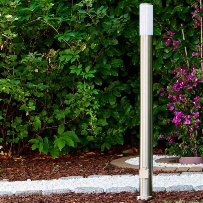 Hofstein Caserta Aussenstehleuchte Edelstahl, 1-flammig 7 Hofstein Caserta Aussenstehleuchte Edelstahl, 1-flammig – Bild 5