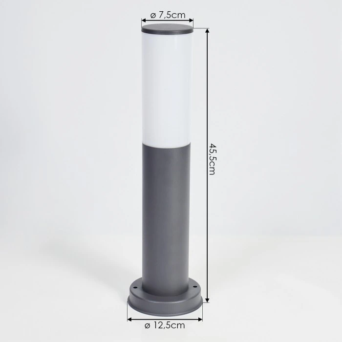 Hofstein Caserta Sockelleuchte Anthrazit, 1-flammig 6 Hofstein Caserta Sockelleuchte Anthrazit, 1-flammig – Bild 4