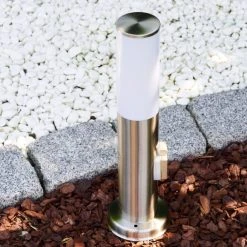 Hofstein Caserta Sockelleuchte Edelstahl, 1-flammig, Bewegungsmelder -Günstiges Wegeleuchten Geschäft caserta sockelleuchte h306531 6