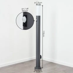 Hofstein Caserta Wegeleuchte Anthrazit, 1-flammig, Bewegungsmelder -Günstiges Wegeleuchten Geschäft caserta wegeleuchte h3017982 3