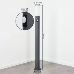 Hofstein Caserta Wegeleuchte Anthrazit, 1-flammig, Bewegungsmelder -Günstiges Wegeleuchten Geschäft caserta wegeleuchte h3018002 3