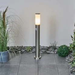 Hofstein Caserta Wegeleuchte Nickel-Matt, 1-flammig, Bewegungsmelder -Günstiges Wegeleuchten Geschäft caserta wegeleuchte h3018422 8