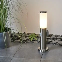 Hofstein Caserta Wegeleuchte Nickel-Matt, 1-flammig, Bewegungsmelder -Günstiges Wegeleuchten Geschäft caserta wegeleuchte h3536483 10