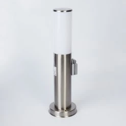 Hofstein Caserta Wegeleuchte Nickel-Matt, 1-flammig, Bewegungsmelder -Günstiges Wegeleuchten Geschäft caserta wegeleuchte h3536483 5