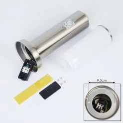 Hofstein Caserta Wegeleuchte Nickel-Matt, Weiß, 1-flammig, Bewegungsmelder -Günstiges Wegeleuchten Geschäft caserta wegeleuchte h3538937 4