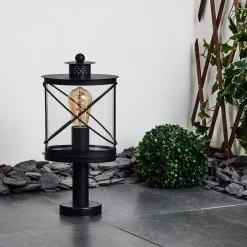 Hofstein Chamesol Sockelleuchte Schwarz, 1-flammig -Günstiges Wegeleuchten Geschäft chamesol sockelleuchte h3454091 1