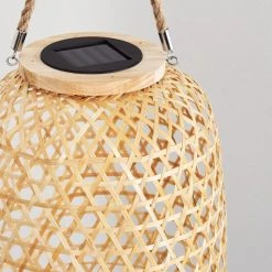 Hofstein Conneaut Solarleuchte LED Braun, Holz hell, 1-flammig -Günstiges Wegeleuchten Geschäft conneaut solarleuchte h3418963 7