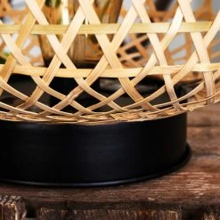 Hofstein Conneaut Solarleuchte LED Schwarz, Holz hell, 1-flammig -Günstiges Wegeleuchten Geschäft conneaut solarleuchte h3419304 6