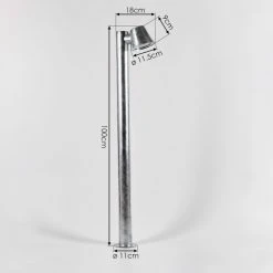 Hofstein Cook Wegeleuchte Edelstahl, Verzinkt, 1-flammig -Günstiges Wegeleuchten Geschäft cook wegeleuchte h3607206 3