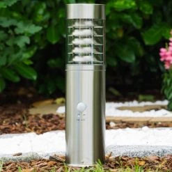 Hofstein Dakar Außensockelleuchte Edelstahl, 1-flammig, Bewegungsmelder -Günstiges Wegeleuchten Geschäft dakar aussensockelleuchte h365 2