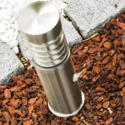 Hofstein Dakar Außensockelleuchte Edelstahl, 1-flammig, Bewegungsmelder -Günstiges Wegeleuchten Geschäft dakar aussensockelleuchte h365 7