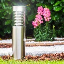 Hofstein Dakar Außensockelleuchte Edelstahl, 1-flammig, Bewegungsmelder -Günstiges Wegeleuchten Geschäft dakar aussensockelleuchte h365 8